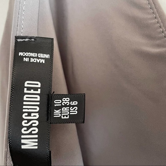 NWOT Missguided Slinky Grey Bodysuit Thong - Picture 2 of 7